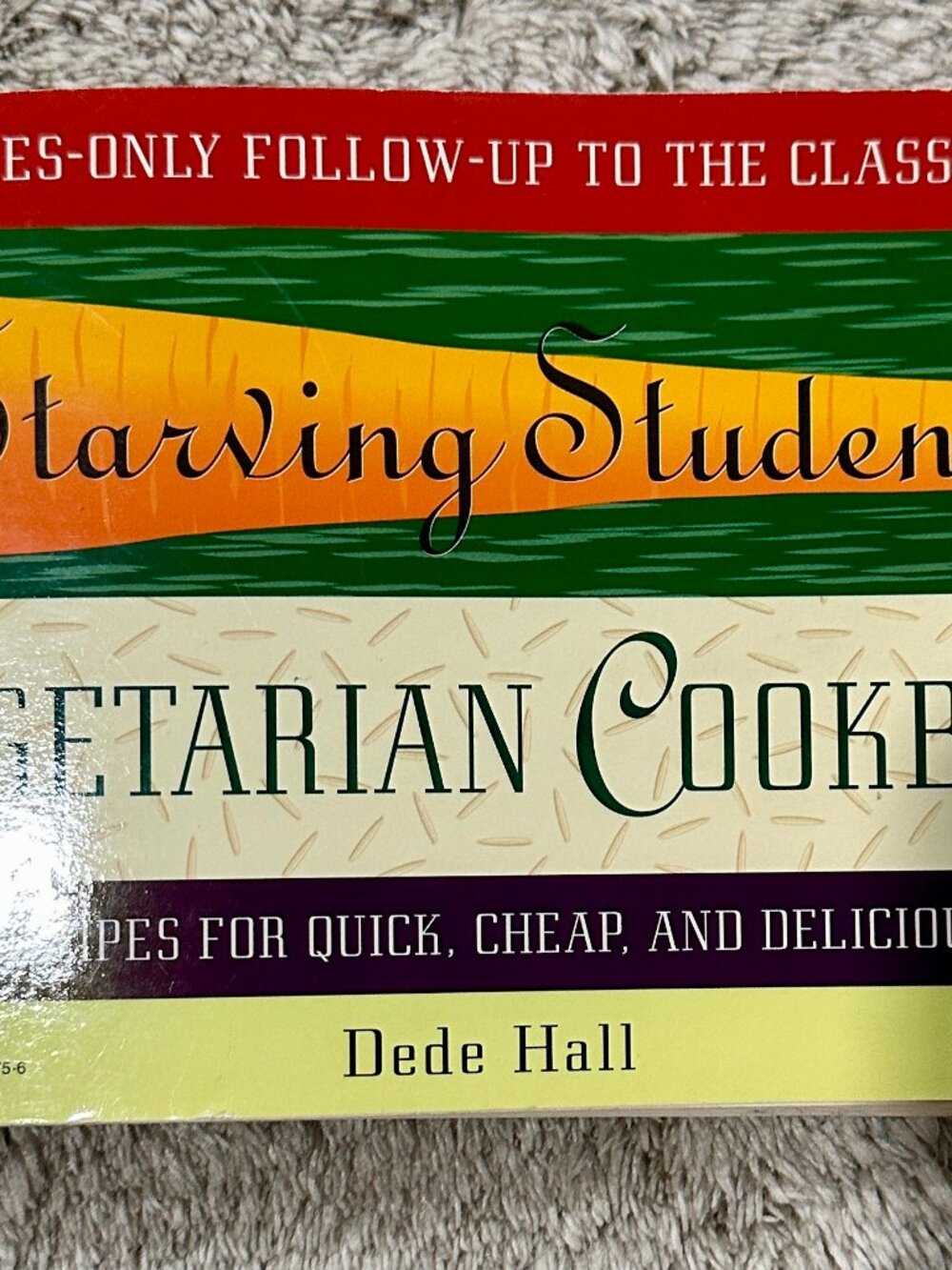 Vegetarian Cookbook - Yellow and Green Cover